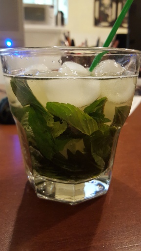 Mojito...my first alcoholic cocktail and I remembered drinking it during my lunch break (without any of my co-workers & managers) knowing of course. XD I think it was my first tax season after graduation and I was insanely stressed that time.